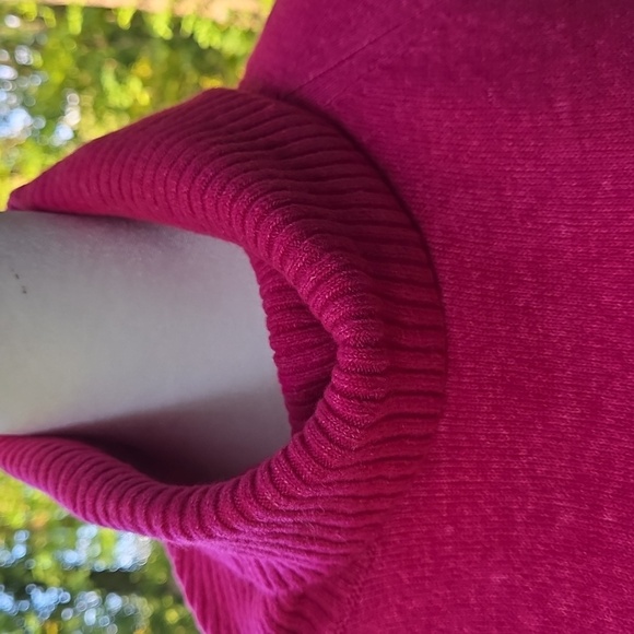 LOFT Vibrant Pink Cowl Neck Sweater - Picture 3 of 11